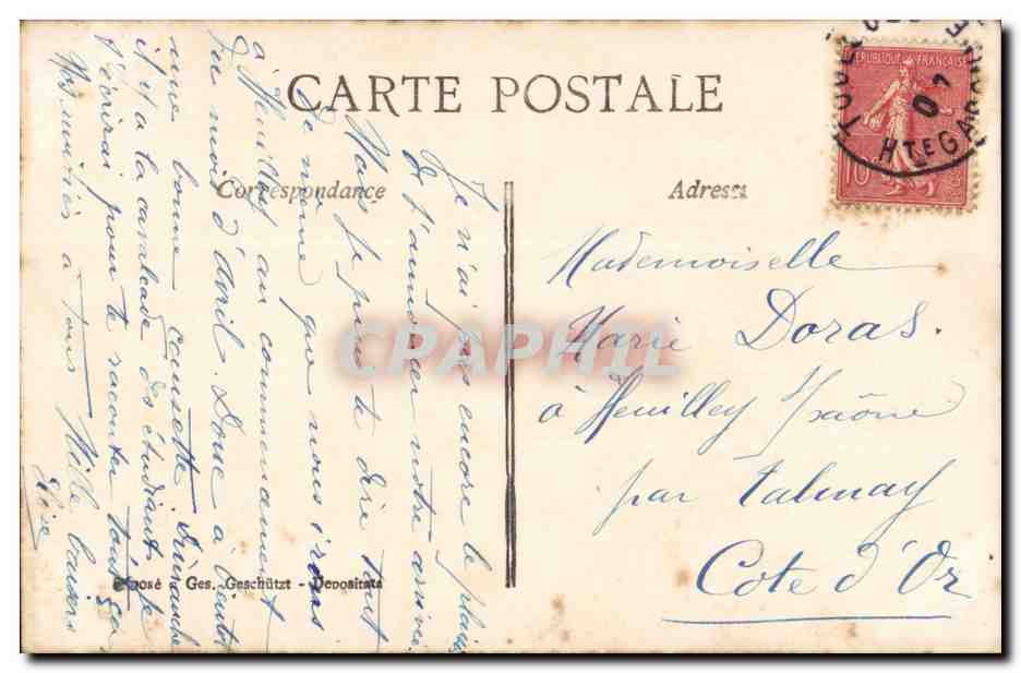 CPA FAntaisie Femme — Rückseite