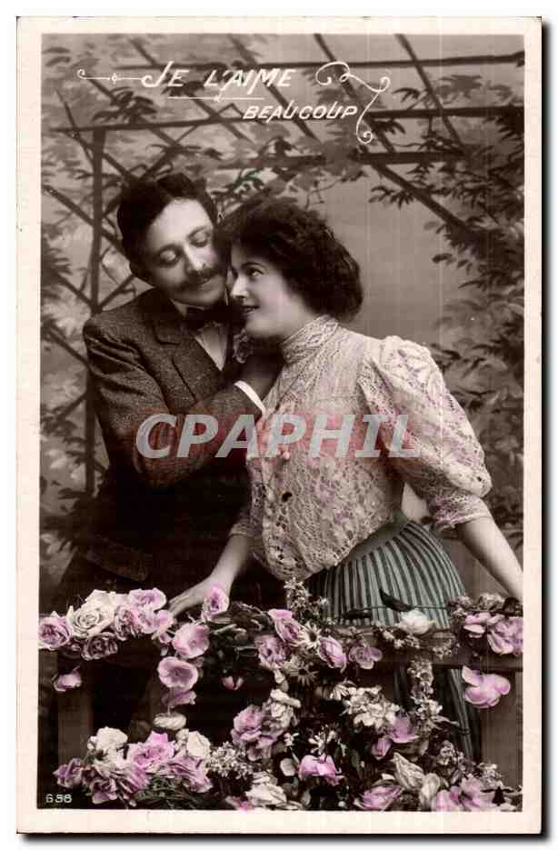 Je l'aime beaucoup — couple amoureux sous treillis — éditeur anonyme, n° 636