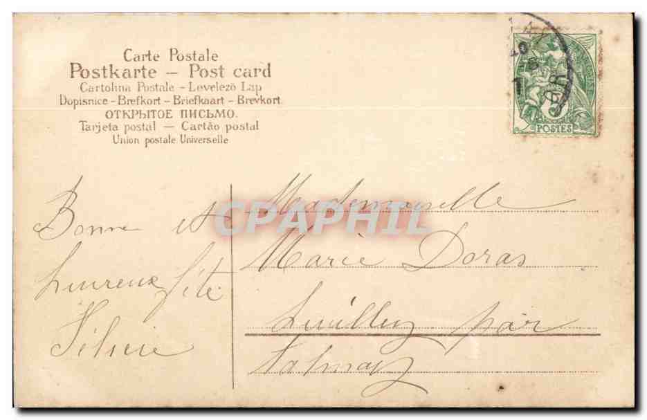 CPA FAntaisie Femme  — Verso