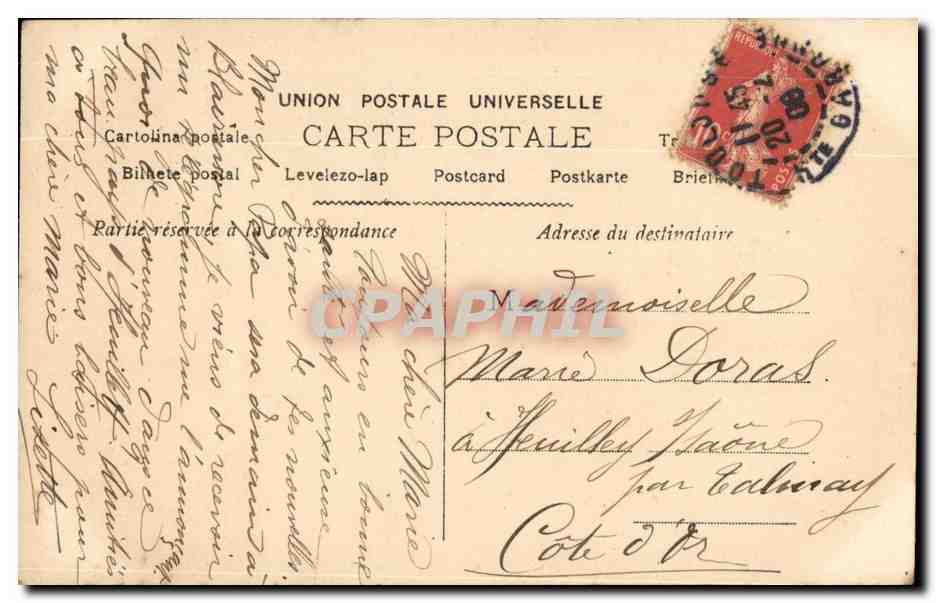 Jeune femme sur un ponton — couple en scène — éditeur anonyme, n° 705 — Reverso