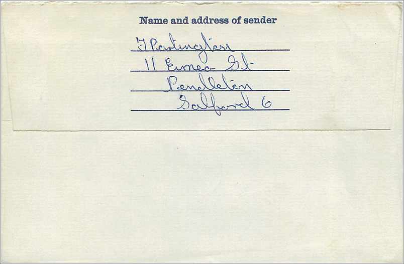 Entier Postal Stationary  4d Salford 1969 — Verso