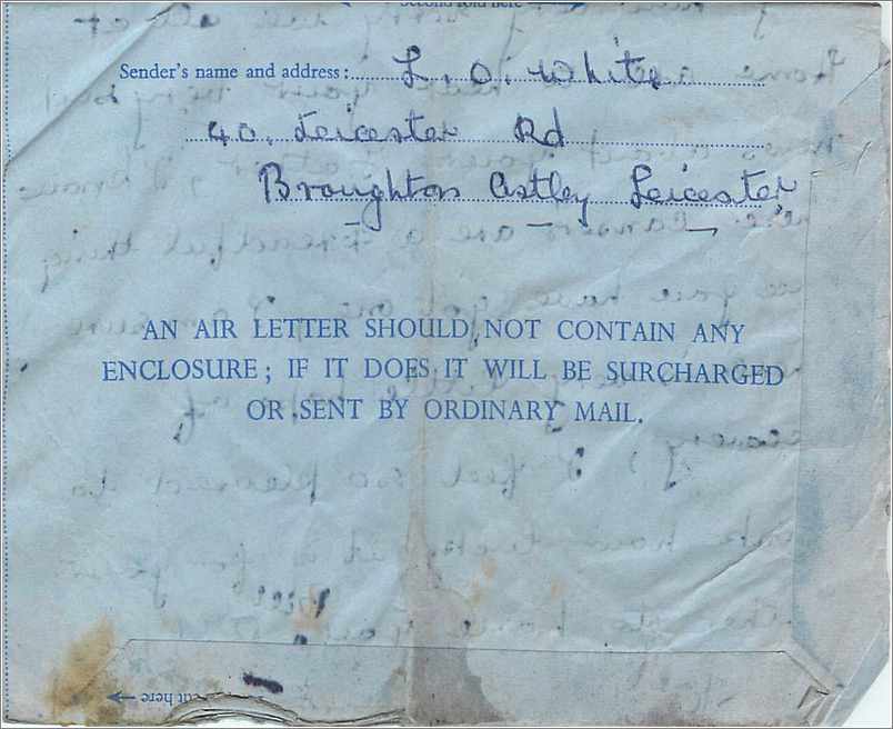 Entier Postal Stationary 9p Aerogram for Concord 1969 Leicester — Verso
