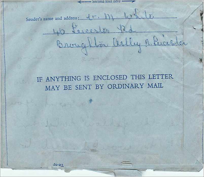 Entier Postal Stationary 9d Aerogram for Concord 1968 Leicester — Verso