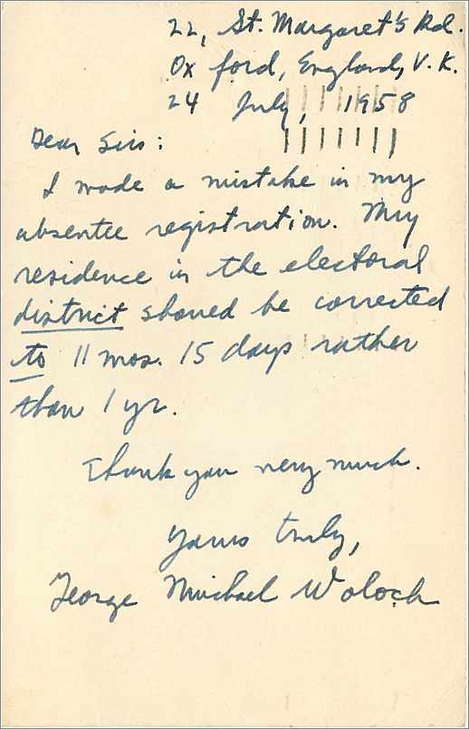 Entier Postal Stationary 21/2d Oxford 1958 — Verso
