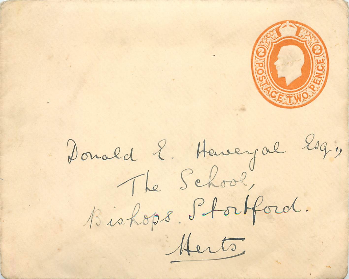 Entier Postal Stationary 2p for Herts