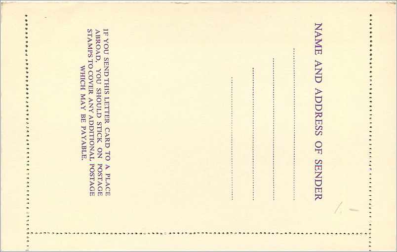 Entier Postal Stationary 3d — Verso