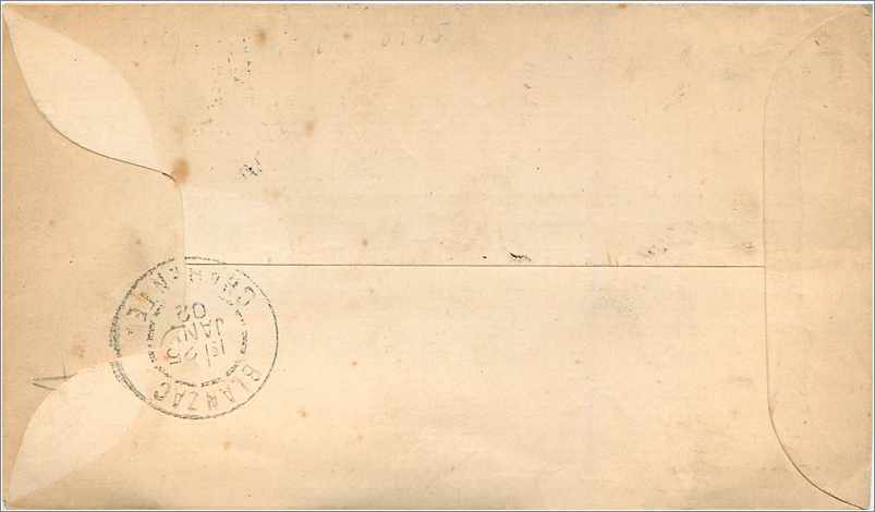 Entier Postal Stationary Glasgow 1902 Early Use — Verso