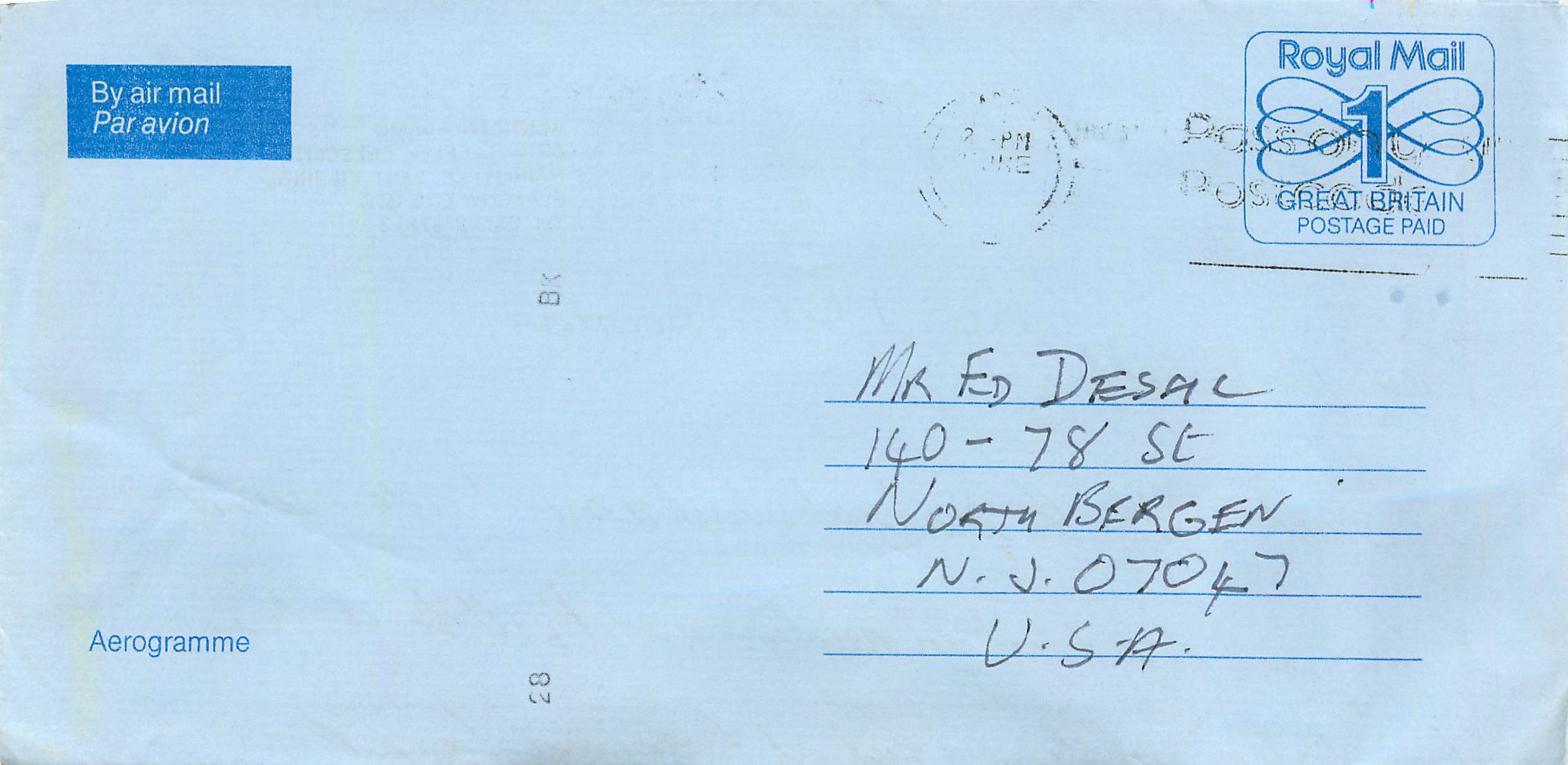 Entier Postal Stationary Aeorogram