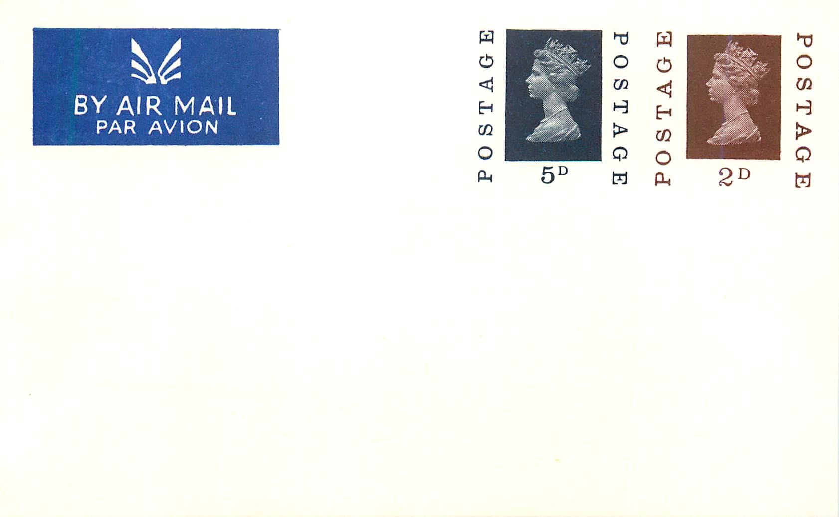 Entier Postal Stationary Machin 5d + 2d