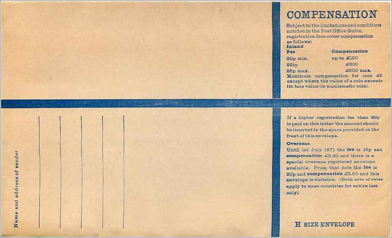 Entier Postal Stationary  17 1/2p — Verso