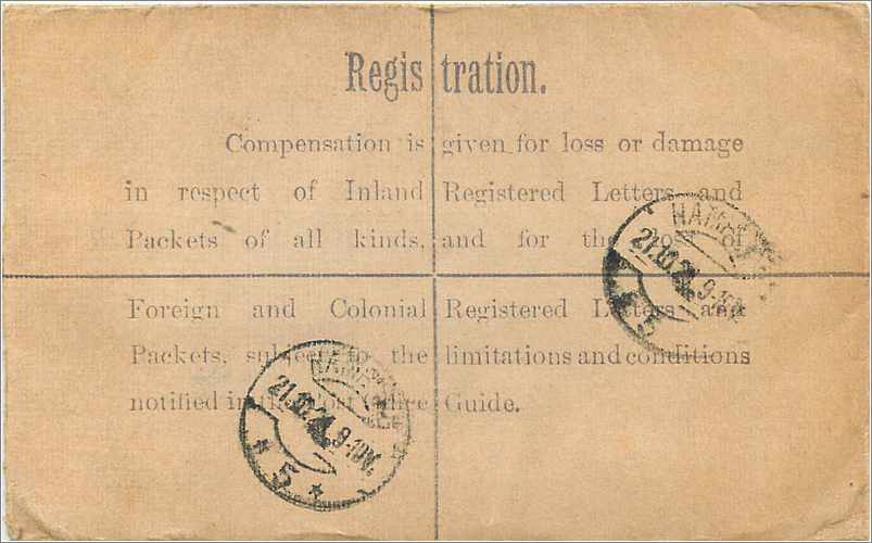 Entier Postal Stationary 2 p + 1d London for Hamburg1921 — Verso