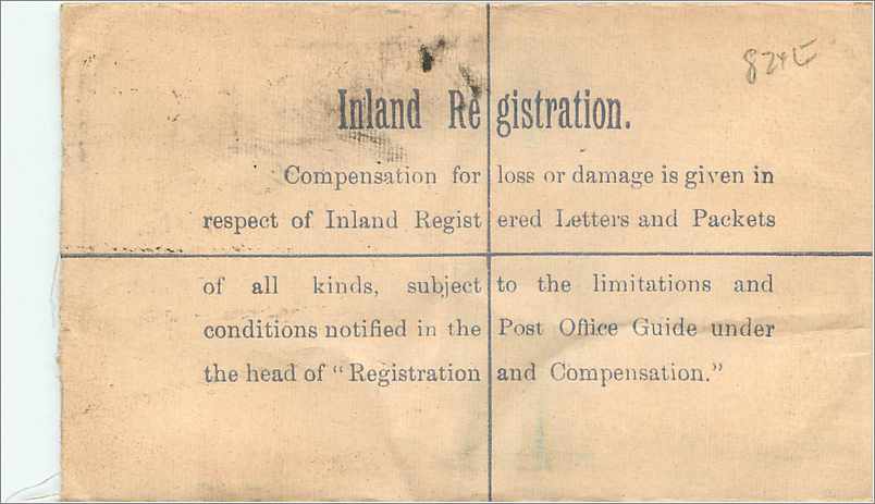 Entier Postal Stationary 1p Edinburgh for London 1902 — Verso