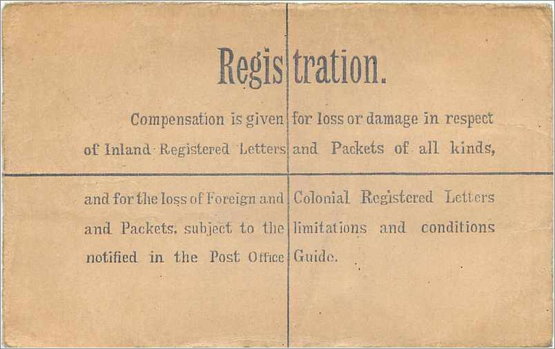 Entier Postal Stationary 1p London for Cape Town 1915 — Verso