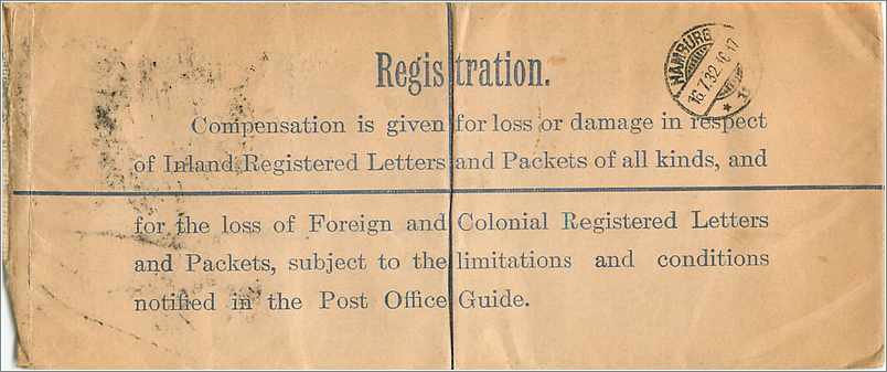 Entier Postal Stationary 4 1/2 + 2 1/2d Glasgow for Hamburg 1932 — Verso