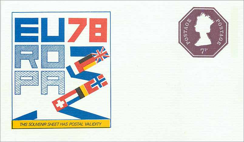 Entier Postal Stationary Machin 7p Europa 78 