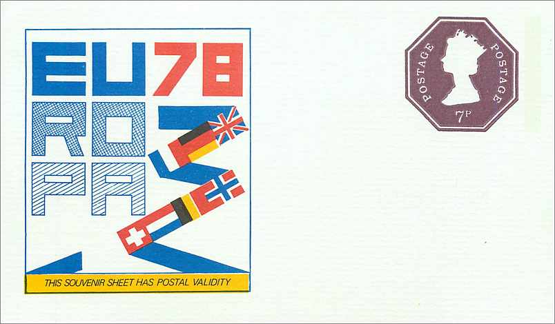Entier Postal Stationary Machin 7p Europa 78 