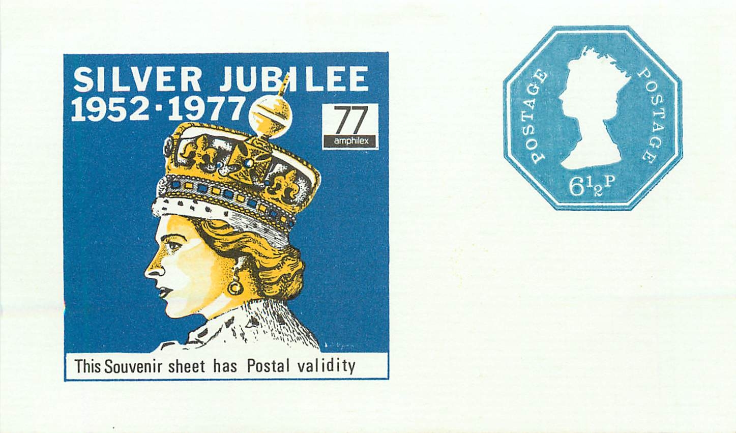 Entier Postal Stationary Machin 6 1/2p Silver Jubilee 1952 1977