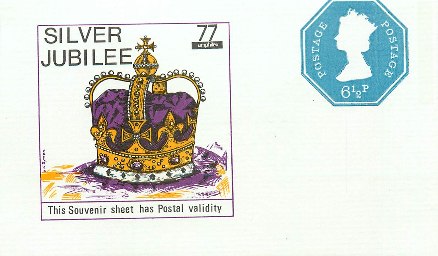 Entier Postal Stationary Machin 6 1/2p Silver Jubilee 1952 1977