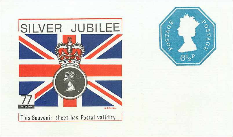 Entier Postal Stationary Machin 6 1/2p Silver Jubilee 1952 1977