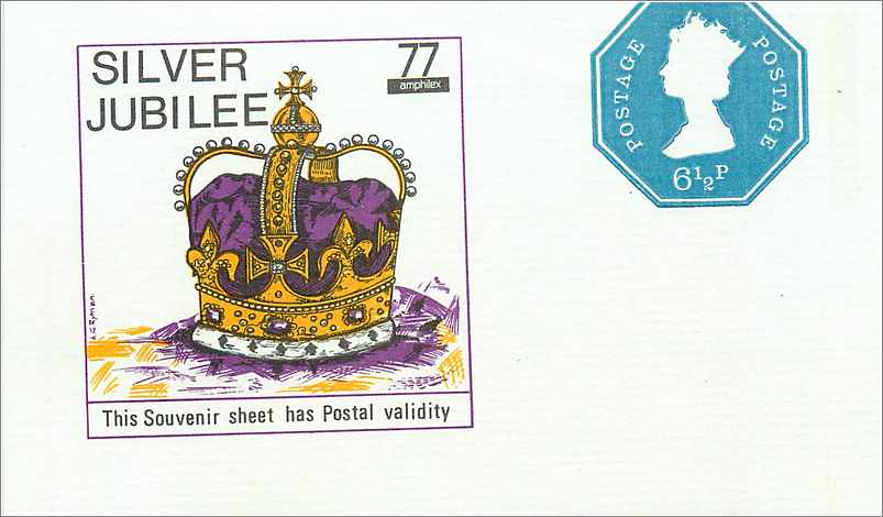 Entier Postal Stationary Machin 6 1/2p Silver Jubilee 1952 1977