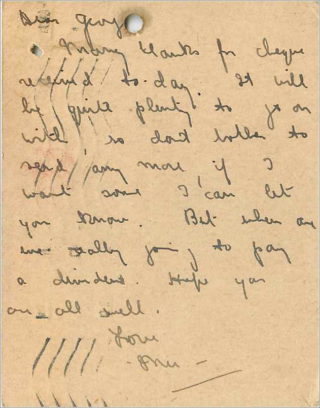 Entier Postal Stationary 1p Nottingham for Otley 1920 — Verso