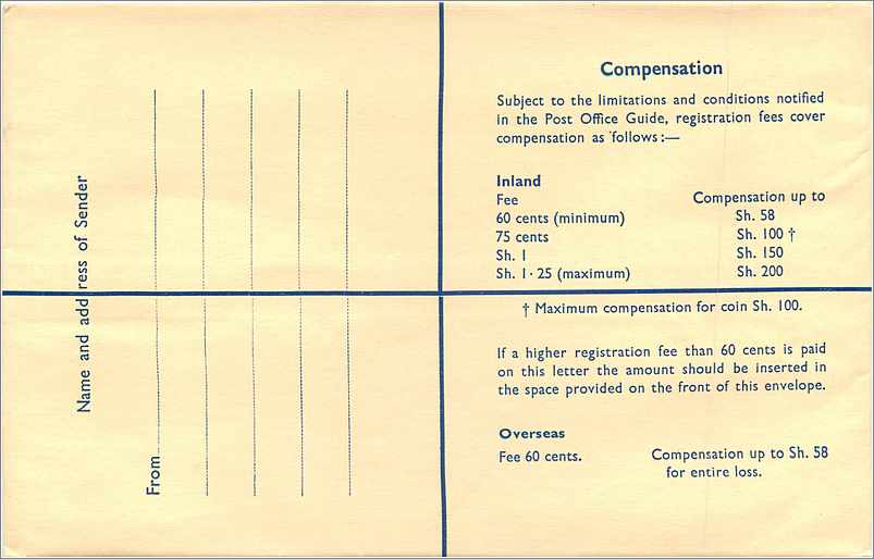 Entier Postal Stationary  — Verso