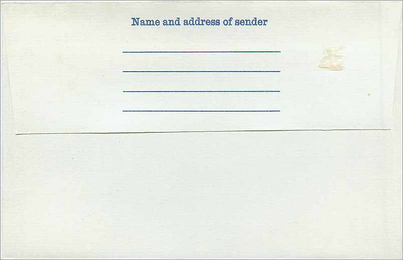 Entier Postal Stationary 5d  — Verso