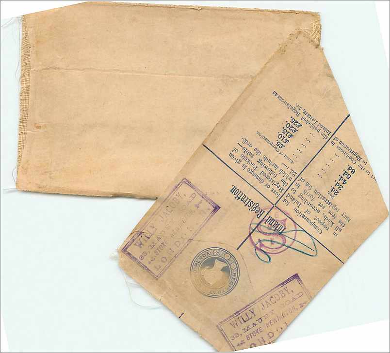 Entier Postal Stationary 2 * 21/2d for New York — Verso