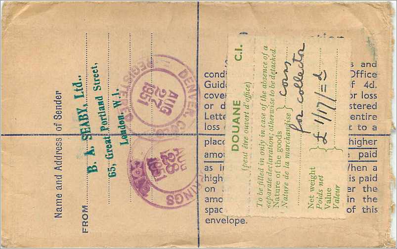 Entier Postal Stationary 6 1/2d +1d Censored for Colorado springs — Verso