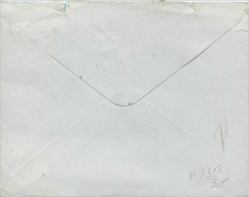 Entier Postal Stationary 2 1/2d Barnet 1957 — Rückseite
