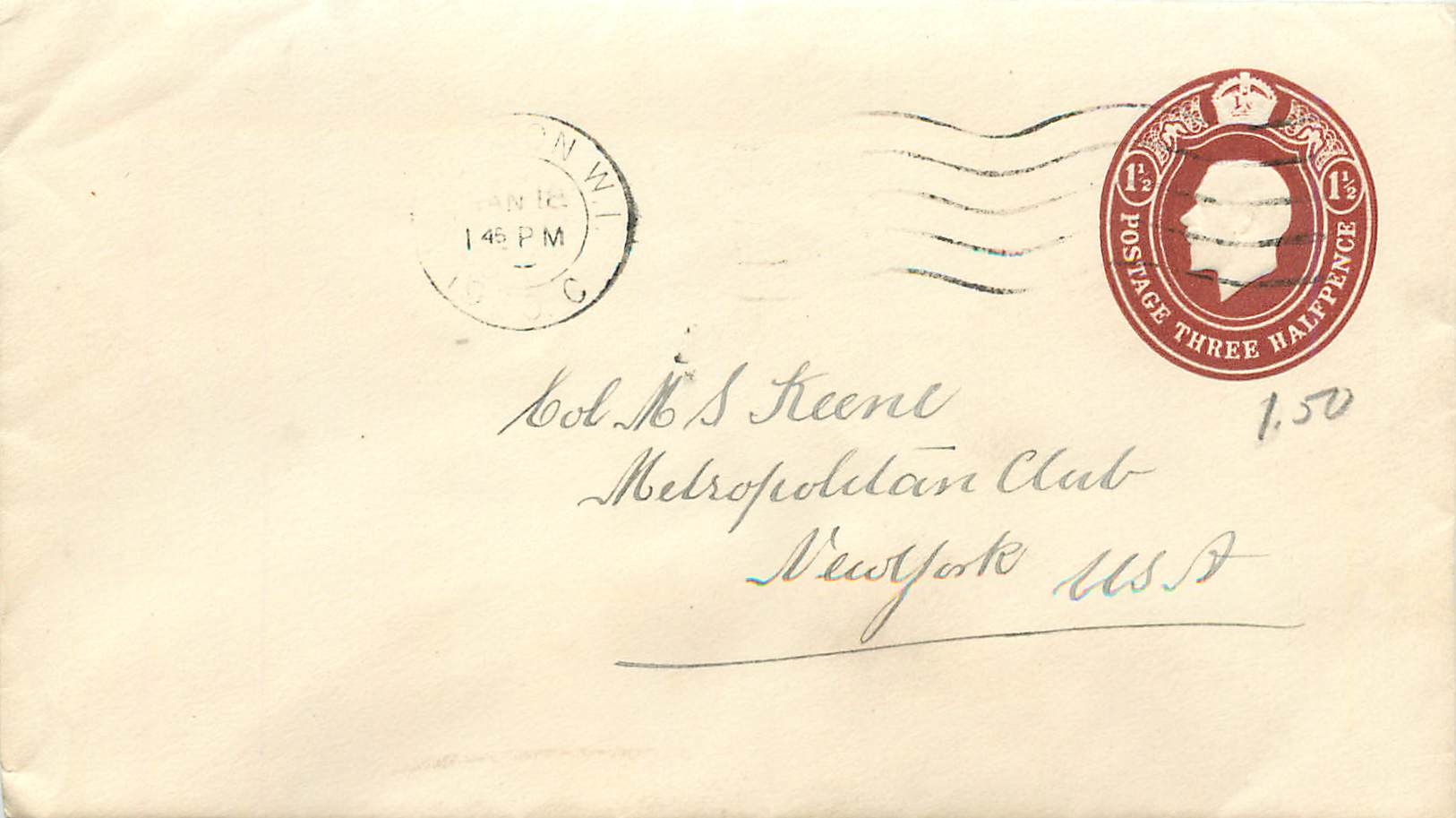 Entier Postal Stationary 3 1/2p