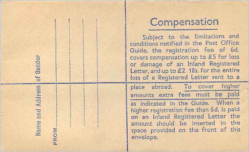 Entier Postal Stationary 8 1/2p — Verso
