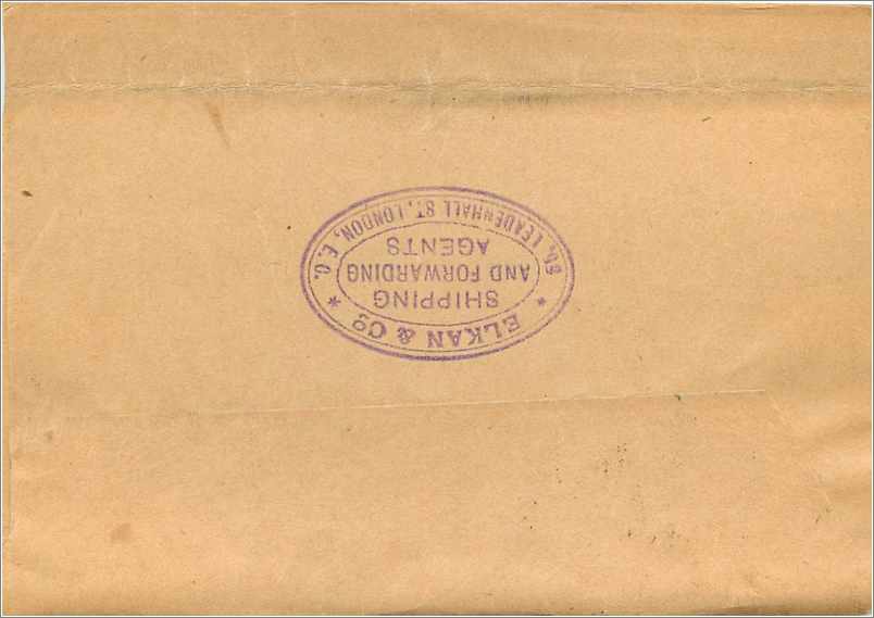 Entier Postal Stationary 1/2p London for Frankfurt — Verso