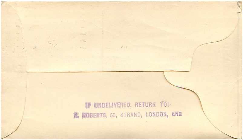 Entier Postal Stationary 1/2p London 1920 for Mass — Verso
