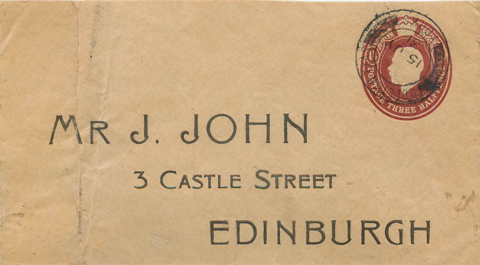 Entier Postal Postal Stationary Grande Bretagne Great Britain York to Edinbugh 