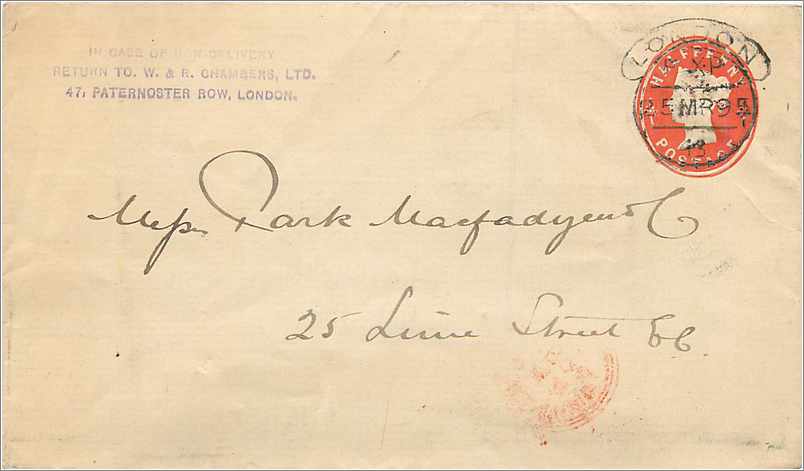 Entier Postal Postal Stationary Grande Bretagne Great Britain 1895 London 