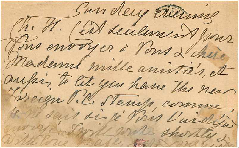 Entier Postal Postal Stationary Grande Bretagne Great Britain 1892 London to Bruxelles — Verso