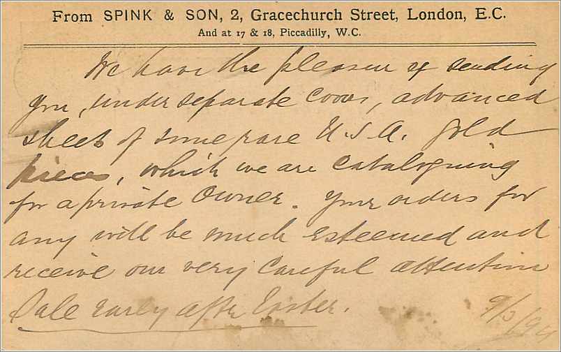 Entier Postal Postal Stationary Grande Bretagne Great Britain 1894 London to New York — Verso