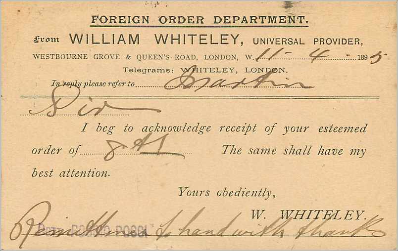 Entier Postal Postal Stationary Grande Bretagne Great Britain 1895 Padington to Italy — Verso