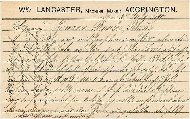 Entier Postal Postal Stationary Grande Bretagne Great Britain 1890 Accrington to Brugg — Verso