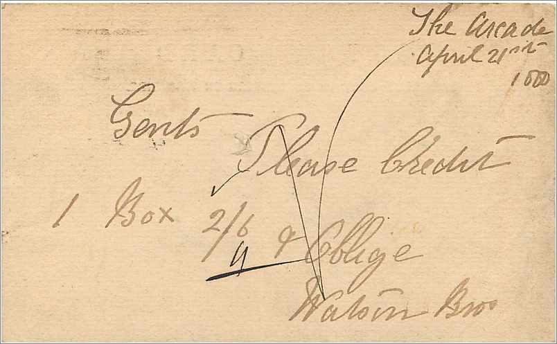 Aberdeen — carte postale datée d'avril 1900 — éditeur Royal Mail — Verso