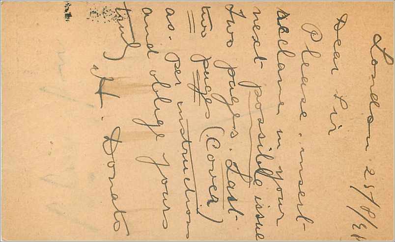 Entier Postal Postal Stationary Grande Bretagne Great Britain 1/2p + 1 1/2p London for Dusseldorf — Verso