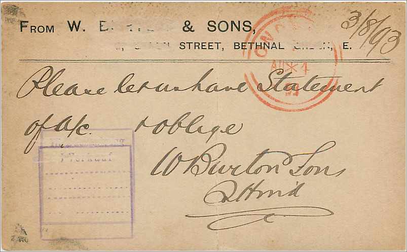 Entier Postal Postal Stationary Grande Bretagne Great Britain 1/2p — Verso