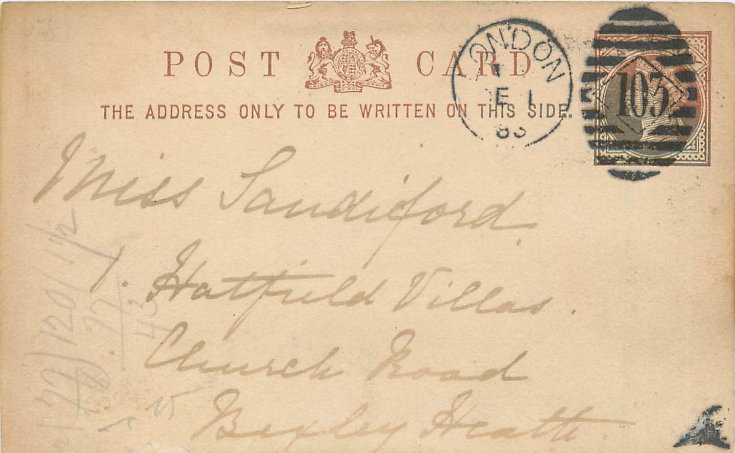 Entier Postal Postal Stationary Grande Bretagne Great Britain 1/2p London