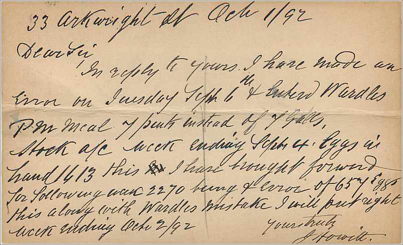Entier Postal Postal Stationary Grande Bretagne Great Britain 1/2p Nottingham for London 1892 — Verso