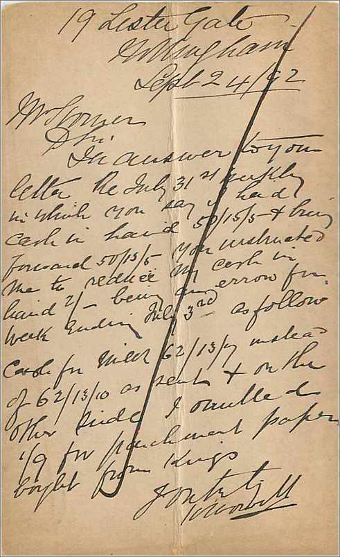 Entier Postal Postal Stationary Grande Bretagne Great Britain 1/2p Nottingham for London 1892 — Verso
