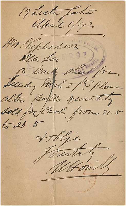 Entier Postal Postal Stationary Grande Bretagne Great Britain 1/2p Nottingham for London 1892 — Verso