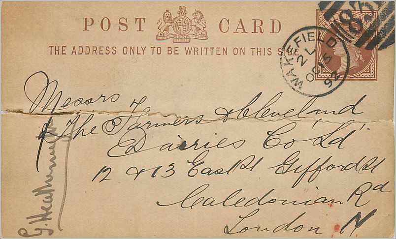 Entier Postal Postal Stationary Grande Bretagne Great Britain Wakefield 1892
