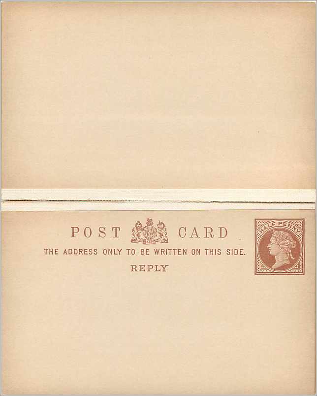 Entier Postal Postal Stationary Grande Bretagne Great Britain 1/2p — Verso
