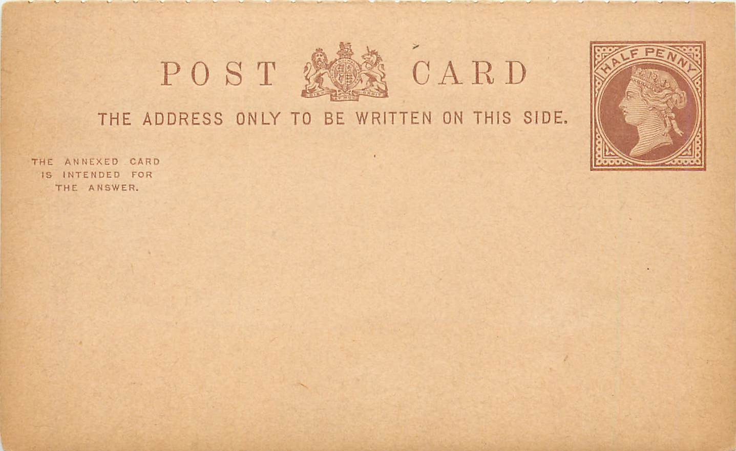Entier Postal Stationary 1/2p 